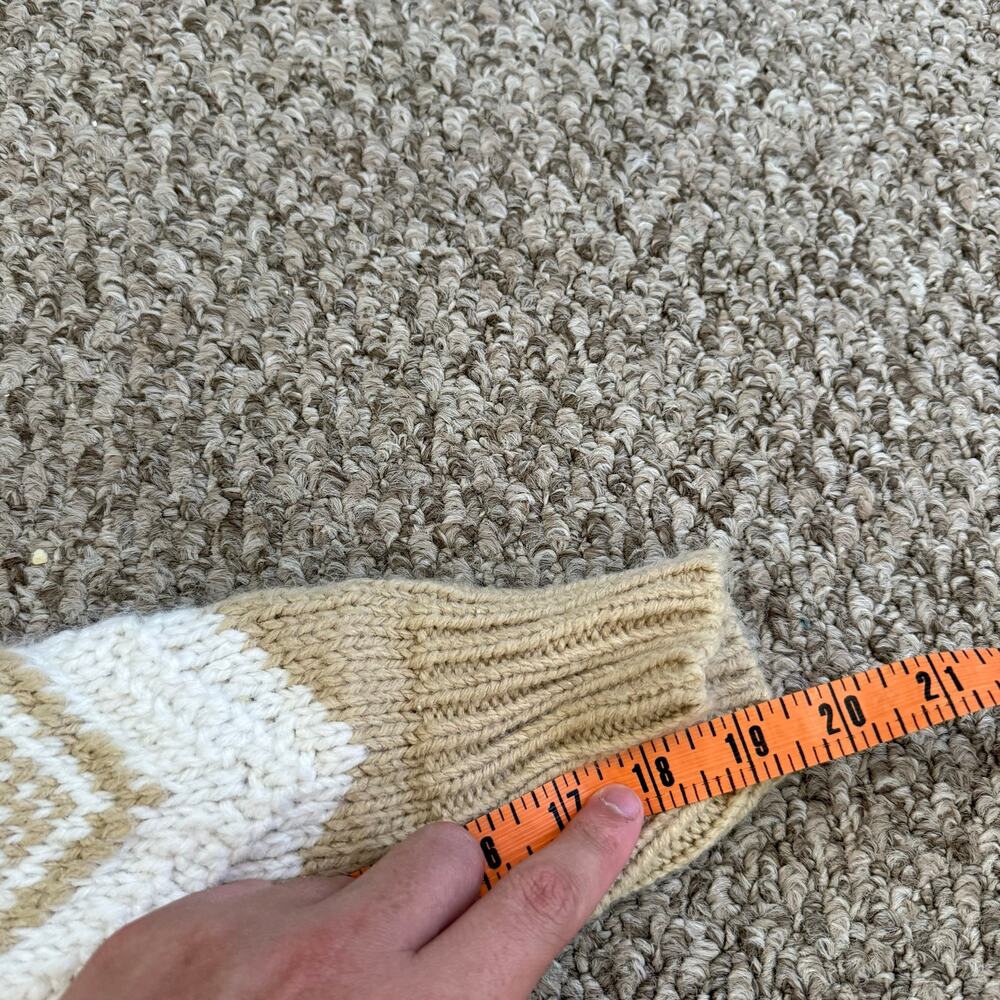 American Eagle | Women’s Size Medium Cream/Tan Fair Isle Knit Crewneck Sweater - Picture 6 of 8